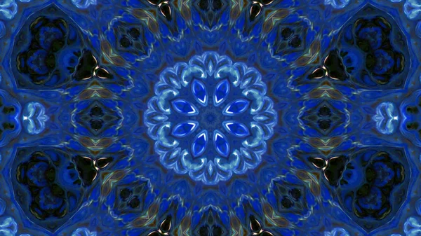 Soyut boya fırça mürekkep patlayabilir formanın düzgün kavramı simetrik desen süs dekoratif Kaleidoscope hareketi geometrik daire ve yıldız şekli