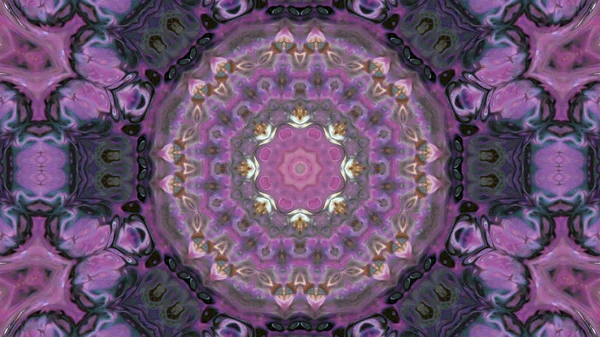 Soyut boya fırça mürekkep patlayabilir formanın düzgün kavramı simetrik desen süs dekoratif Kaleidoscope hareketi geometrik daire ve yıldız şekli