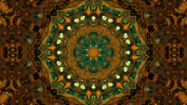 Soyut boya fırça mürekkep patlayabilir formanın düzgün kavramı simetrik desen süs dekoratif Kaleidoscope hareketi geometrik daire ve yıldız şekli