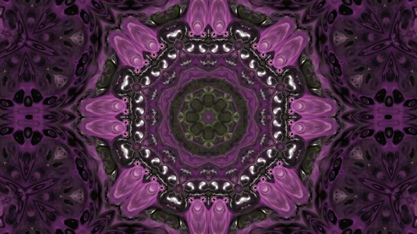 Soyut boya fırça mürekkep patlayabilir formanın düzgün kavramı simetrik desen süs dekoratif Kaleidoscope hareketi geometrik daire ve yıldız şekli