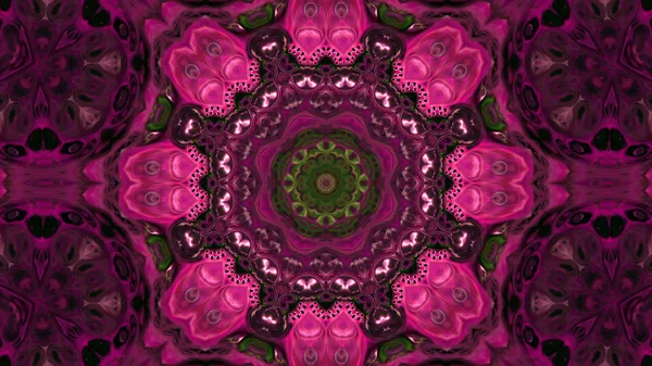 Soyut boya fırça mürekkep patlayabilir formanın düzgün kavramı simetrik desen süs dekoratif Kaleidoscope hareketi geometrik daire ve yıldız şekli