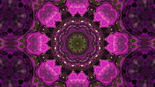 Soyut boya fırça mürekkep patlayabilir formanın düzgün kavramı simetrik desen süs dekoratif Kaleidoscope hareketi geometrik daire ve yıldız şekli