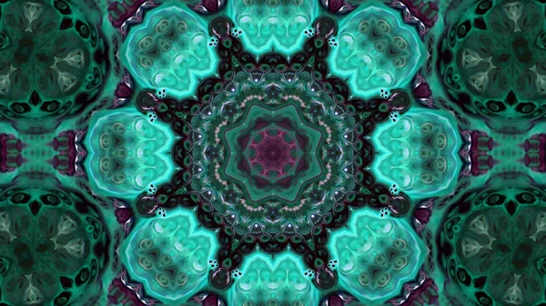 Soyut boya fırça mürekkep patlayabilir formanın düzgün kavramı simetrik desen süs dekoratif Kaleidoscope hareketi geometrik daire ve yıldız şekli