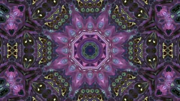 Soyut boya fırça mürekkep patlayabilir formanın düzgün kavramı simetrik desen süs dekoratif Kaleidoscope hareketi geometrik daire ve yıldız şekli