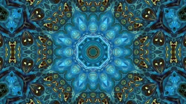 Soyut boya fırça mürekkep patlayabilir formanın düzgün kavramı simetrik desen süs dekoratif Kaleidoscope hareketi geometrik daire ve yıldız şekli