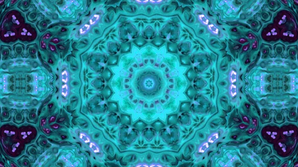 Soyut boya fırça mürekkep patlayabilir formanın düzgün kavramı simetrik desen süs dekoratif Kaleidoscope hareketi geometrik daire ve yıldız şekli