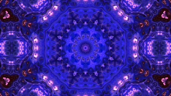 Soyut boya fırça mürekkep patlayabilir formanın düzgün kavramı simetrik desen süs dekoratif Kaleidoscope hareketi geometrik daire ve yıldız şekli