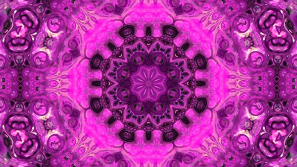 Soyut boya fırça mürekkep patlayabilir formanın düzgün kavramı simetrik desen süs dekoratif Kaleidoscope hareketi geometrik daire ve yıldız şekli