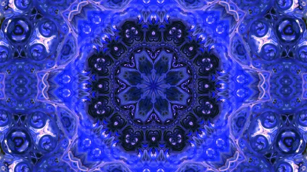 Soyut boya fırça mürekkep patlayabilir formanın düzgün kavramı simetrik desen süs dekoratif Kaleidoscope hareketi geometrik daire ve yıldız şekli