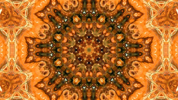 Soyut boya fırça mürekkep patlayabilir formanın düzgün kavramı simetrik desen süs dekoratif Kaleidoscope hareketi geometrik daire ve yıldız şekli