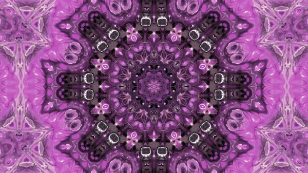 Soyut boya fırça mürekkep patlayabilir formanın düzgün kavramı simetrik desen süs dekoratif Kaleidoscope hareketi geometrik daire ve yıldız şekli