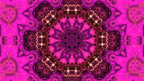 Soyut boya fırça mürekkep patlayabilir formanın düzgün kavramı simetrik desen süs dekoratif Kaleidoscope hareketi geometrik daire ve yıldız şekli