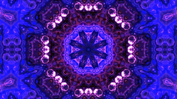 Soyut boya fırça mürekkep patlayabilir formanın düzgün kavramı simetrik desen süs dekoratif Kaleidoscope hareketi geometrik daire ve yıldız şekli