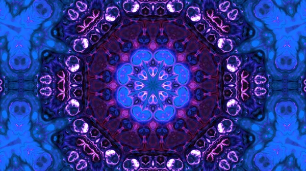 Soyut boya fırça mürekkep patlayabilir formanın düzgün kavramı simetrik desen süs dekoratif Kaleidoscope hareketi geometrik daire ve yıldız şekli