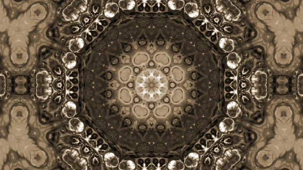 Soyut boya fırça mürekkep patlayabilir formanın düzgün kavramı simetrik desen süs dekoratif Kaleidoscope hareketi geometrik daire ve yıldız şekli