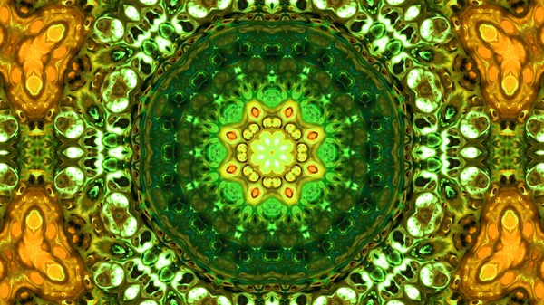 Soyut boya fırça mürekkep patlayabilir formanın düzgün kavramı simetrik desen süs dekoratif Kaleidoscope hareketi geometrik daire ve yıldız şekli