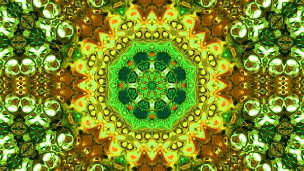 Soyut boya fırça mürekkep patlayabilir formanın düzgün kavramı simetrik desen süs dekoratif Kaleidoscope hareketi geometrik daire ve yıldız şekli