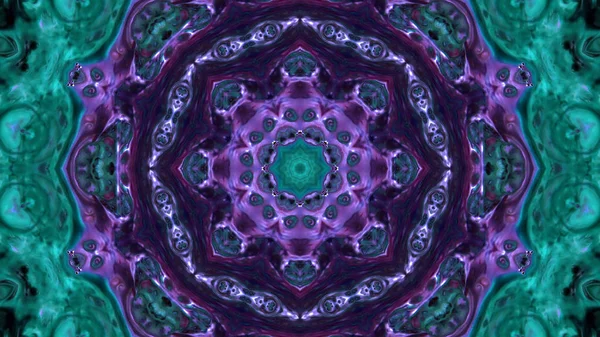 Soyut boya fırça mürekkep patlayabilir formanın düzgün kavramı simetrik desen süs dekoratif Kaleidoscope hareketi geometrik daire ve yıldız şekli