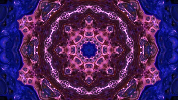 Soyut boya fırça mürekkep patlayabilir formanın düzgün kavramı simetrik desen süs dekoratif Kaleidoscope hareketi geometrik daire ve yıldız şekli