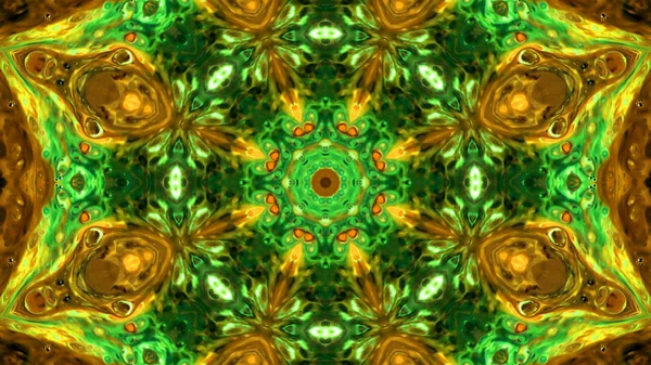 Soyut boya fırça mürekkep patlayabilir formanın düzgün kavramı simetrik desen süs dekoratif Kaleidoscope hareketi geometrik daire ve yıldız şekli