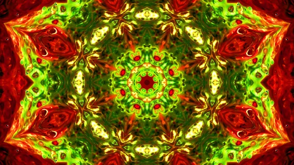 Soyut boya fırça mürekkep patlayabilir formanın düzgün kavramı simetrik desen süs dekoratif Kaleidoscope hareketi geometrik daire ve yıldız şekli