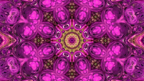 Soyut boya fırça mürekkep patlayabilir formanın düzgün kavramı simetrik desen süs dekoratif Kaleidoscope hareketi geometrik daire ve yıldız şekli