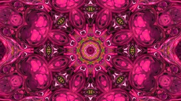 Soyut boya fırça mürekkep patlayabilir formanın düzgün kavramı simetrik desen süs dekoratif Kaleidoscope hareketi geometrik daire ve yıldız şekli