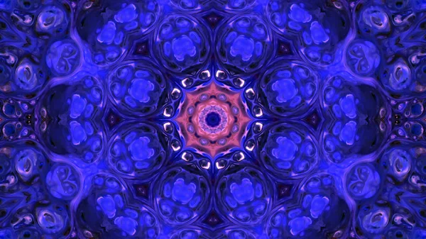 Soyut boya fırça mürekkep patlayabilir formanın düzgün kavramı simetrik desen süs dekoratif Kaleidoscope hareketi geometrik daire ve yıldız şekli