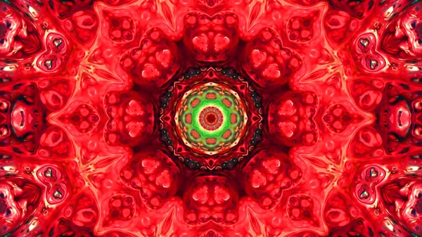 Soyut boya fırça mürekkep patlayabilir formanın düzgün kavramı simetrik desen süs dekoratif Kaleidoscope hareketi geometrik daire ve yıldız şekli