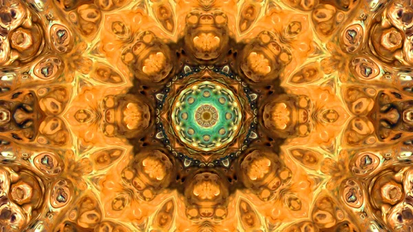 Soyut boya fırça mürekkep patlayabilir formanın düzgün kavramı simetrik desen süs dekoratif Kaleidoscope hareketi geometrik daire ve yıldız şekli