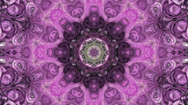 Soyut boya fırça mürekkep patlayabilir formanın düzgün kavramı simetrik desen süs dekoratif Kaleidoscope hareketi geometrik daire ve yıldız şekli