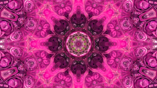 Soyut boya fırça mürekkep patlayabilir formanın düzgün kavramı simetrik desen süs dekoratif Kaleidoscope hareketi geometrik daire ve yıldız şekli