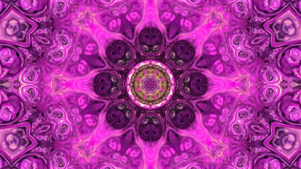 Soyut boya fırça mürekkep patlayabilir formanın düzgün kavramı simetrik desen süs dekoratif Kaleidoscope hareketi geometrik daire ve yıldız şekli