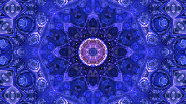 Soyut boya fırça mürekkep patlayabilir formanın düzgün kavramı simetrik desen süs dekoratif Kaleidoscope hareketi geometrik daire ve yıldız şekli