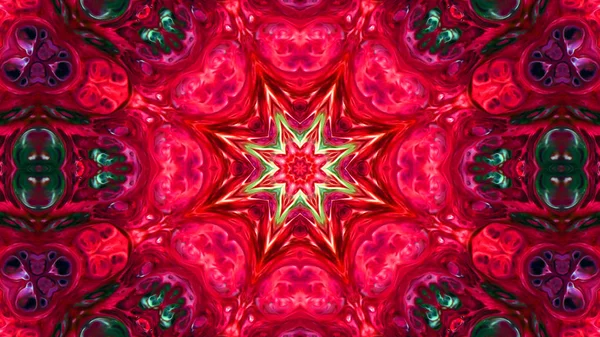 Soyut boya fırça mürekkep patlayabilir formanın düzgün kavramı simetrik desen süs dekoratif Kaleidoscope hareketi geometrik daire ve yıldız şekli