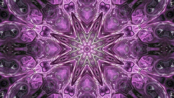 Soyut boya fırça mürekkep patlayabilir formanın düzgün kavramı simetrik desen süs dekoratif Kaleidoscope hareketi geometrik daire ve yıldız şekli