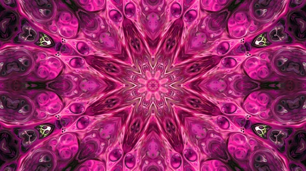 Soyut boya fırça mürekkep patlayabilir formanın düzgün kavramı simetrik desen süs dekoratif Kaleidoscope hareketi geometrik daire ve yıldız şekli