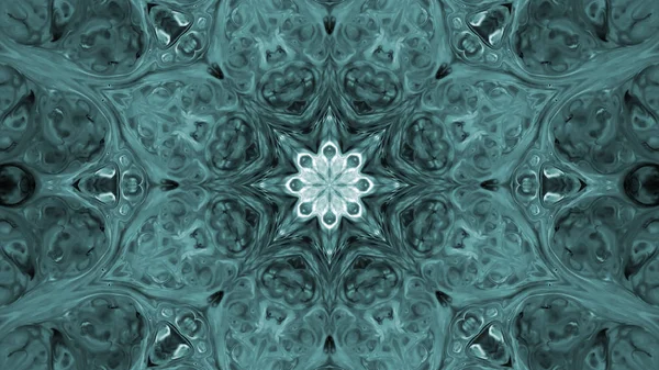 Soyut boya fırça mürekkep patlayabilir formanın düzgün kavramı simetrik desen süs dekoratif Kaleidoscope hareketi geometrik daire ve yıldız şekli