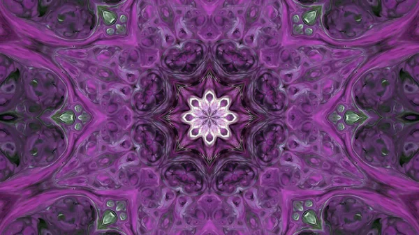 Soyut boya fırça mürekkep patlayabilir formanın düzgün kavramı simetrik desen süs dekoratif Kaleidoscope hareketi geometrik daire ve yıldız şekli