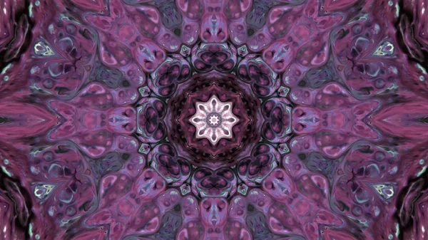 Soyut boya fırça mürekkep patlayabilir formanın düzgün kavramı simetrik desen süs dekoratif Kaleidoscope hareketi geometrik daire ve yıldız şekli