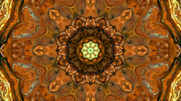 Soyut boya fırça mürekkep patlayabilir formanın düzgün kavramı simetrik desen süs dekoratif Kaleidoscope hareketi geometrik daire ve yıldız şekli