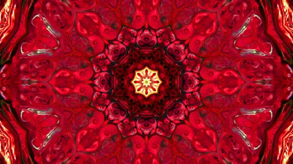 Soyut boya fırça mürekkep patlayabilir formanın düzgün kavramı simetrik desen süs dekoratif Kaleidoscope hareketi geometrik daire ve yıldız şekli