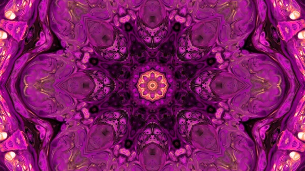 Soyut boya fırça mürekkep patlayabilir formanın düzgün kavramı simetrik desen süs dekoratif Kaleidoscope hareketi geometrik daire ve yıldız şekli