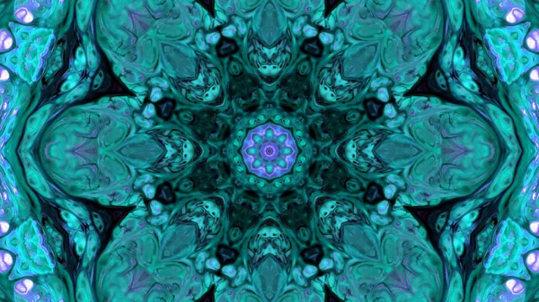 Soyut boya fırça mürekkep patlayabilir formanın düzgün kavramı simetrik desen süs dekoratif Kaleidoscope hareketi geometrik daire ve yıldız şekli