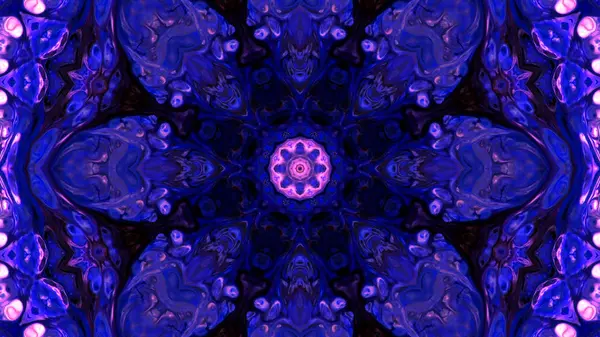 Soyut boya fırça mürekkep patlayabilir formanın düzgün kavramı simetrik desen süs dekoratif Kaleidoscope hareketi geometrik daire ve yıldız şekli