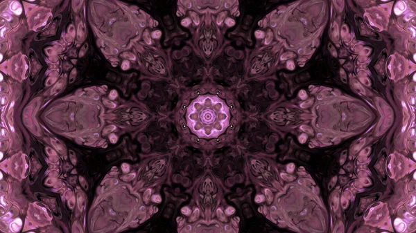 Soyut boya fırça mürekkep patlayabilir formanın düzgün kavramı simetrik desen süs dekoratif Kaleidoscope hareketi geometrik daire ve yıldız şekli