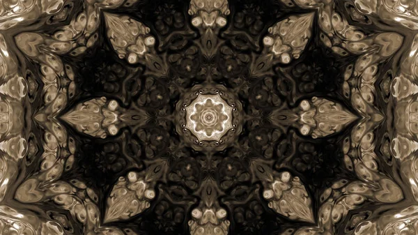 Soyut boya fırça mürekkep patlayabilir formanın düzgün kavramı simetrik desen süs dekoratif Kaleidoscope hareketi geometrik daire ve yıldız şekli