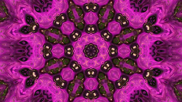 Soyut boya fırça mürekkep patlayabilir formanın düzgün kavramı simetrik desen süs dekoratif Kaleidoscope hareketi geometrik daire ve yıldız şekli