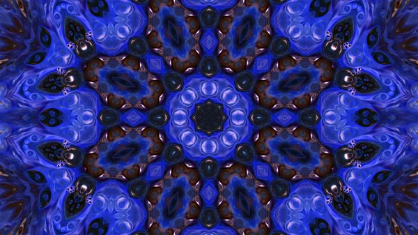 Soyut boya fırça mürekkep patlayabilir formanın düzgün kavramı simetrik desen süs dekoratif Kaleidoscope hareketi geometrik daire ve yıldız şekli