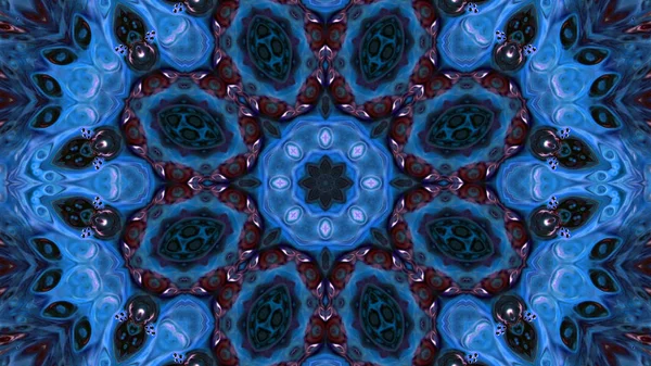 Soyut boya fırça mürekkep patlayabilir formanın düzgün kavramı simetrik desen süs dekoratif Kaleidoscope hareketi geometrik daire ve yıldız şekli